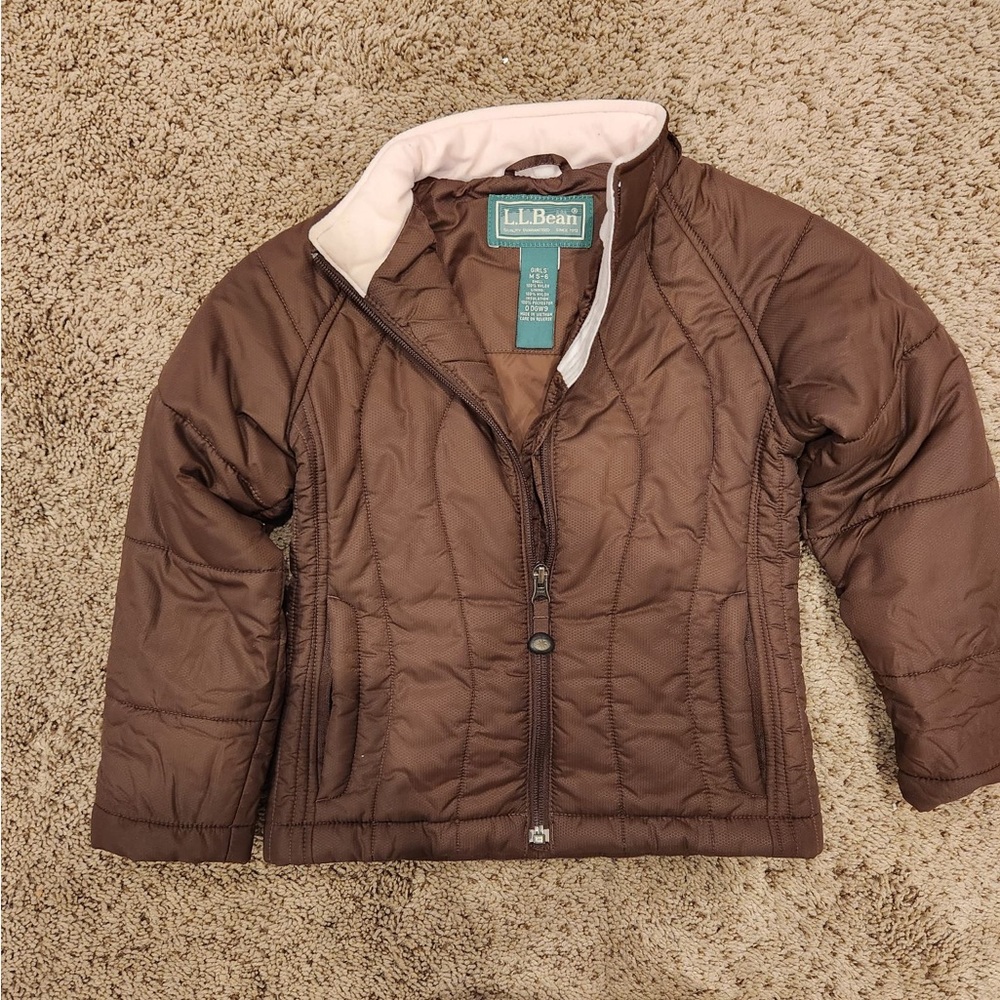 Brown puffer coat size 5/6 LL BEAN